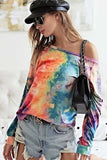 BiBi Tie Dye Soft Knit Jersey Top - Trendsi - Flyclothing LLC