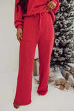 JOLLY Round Neck Long Sleeve Top and Pants Lounge Set - Trendsi - Flyclothing LLC