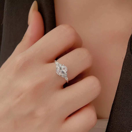 925 Sterling Silver Zircon Ring - Trendsi - Flyclothing LLC