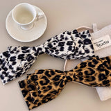 2 Piece Leopard Bow Hair Clip - Trendsi - Flyclothing LLC
