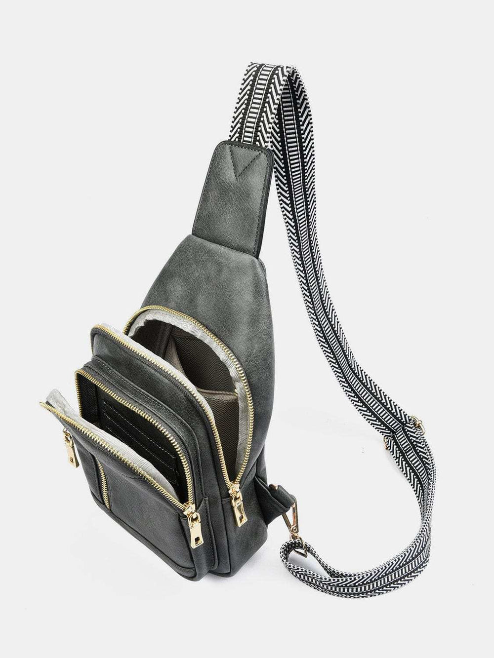 PU Leather Adjustable Strap Crossbody Bag - Trendsi - Flyclothing LLC