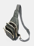 PU Leather Adjustable Strap Crossbody Bag - Trendsi - Flyclothing LLC