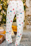Printed Collared Neck Long Sleeve Top and Pants Lounge Set - Trendsi - Flyclothing LLC