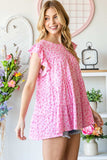 Heimish Full Size Floral Ruffled Tiered Top - Trendsi - Flyclothing LLC