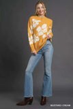 Umgee Floral Long Sleeve Sweater - Trendsi - Flyclothing LLC