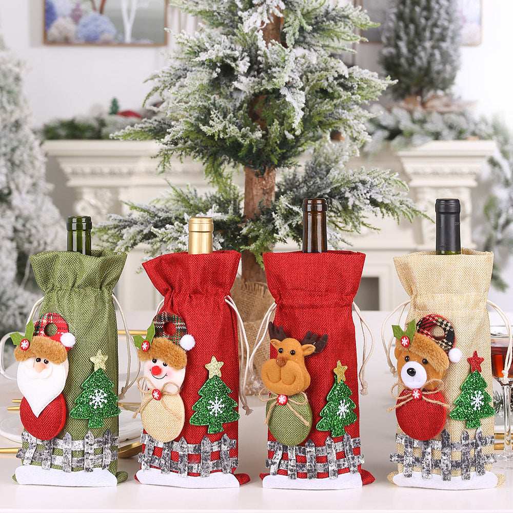 Assorted 2-Piece Christmas Doll Wine Bottle Covers - Trendsi - Flyclothing LLC