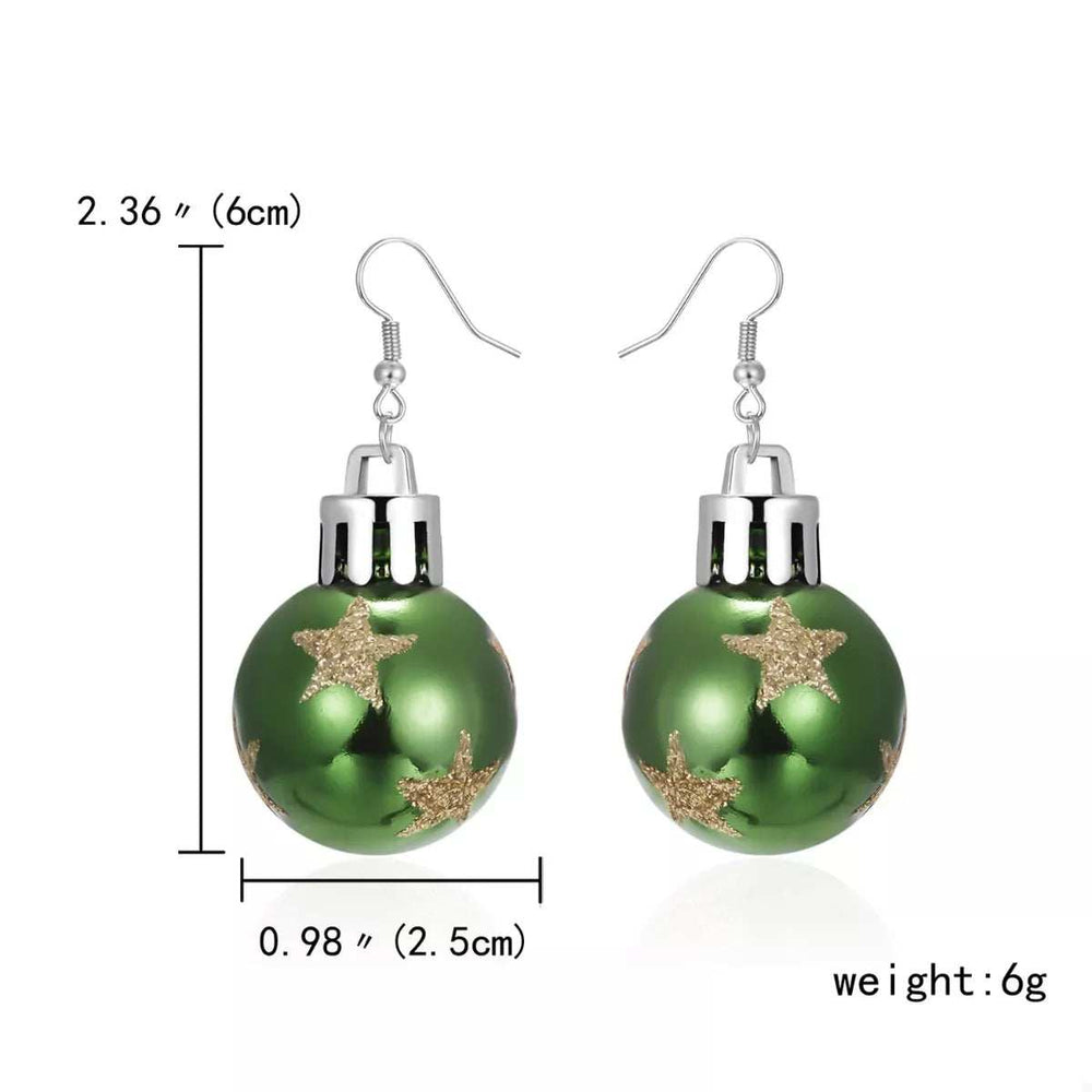 Christmas Ball Drop Earrings - Trendsi - Flyclothing LLC