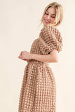And The Why Full Size Square Neck Puff Sleeve Dress - Trendsi - Flyclothing LLC