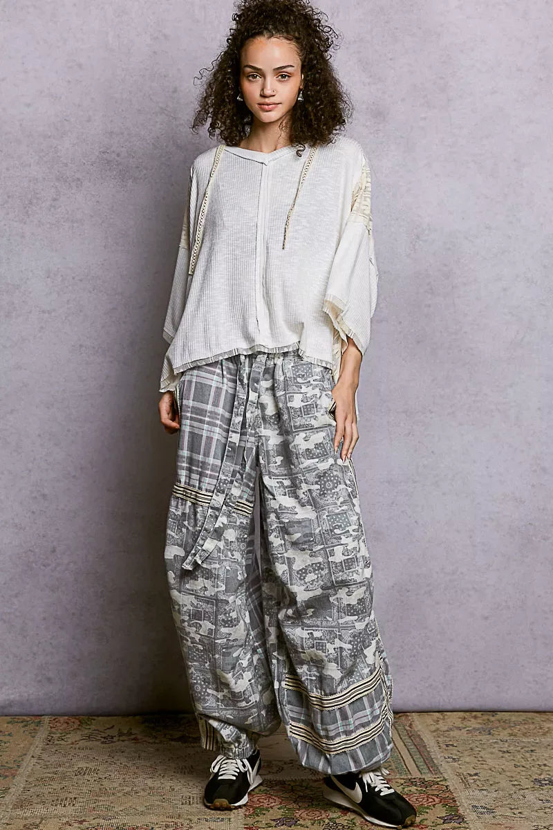 POL Short Sleeve Hoodie Top with Lace Detail - Trendsi - Flyclothing LLC