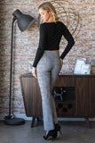 Heimish Full Size Plaid Flare Pants with Wide Waist Band Plus Size - Trendsi - Flyclothing LLC