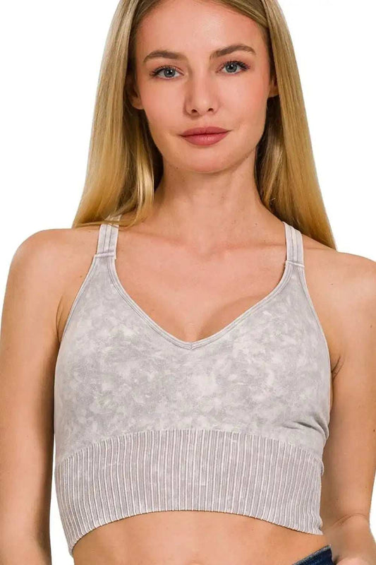 Zenana Washed Crisscross Strap Back Seamless Tank Top - Trendsi - Flyclothing LLC