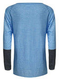 Full Size Striped Quarter Button Long Sleeve T-Shirt - Trendsi - Flyclothing LLC