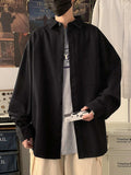 Men's Full Size Button Up Long Sleeve Shirt Plus Size - Trendsi - Flyclothing LLC