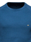 Texture Round Neck Long Sleeve Sweater - Trendsi - Flyclothing LLC