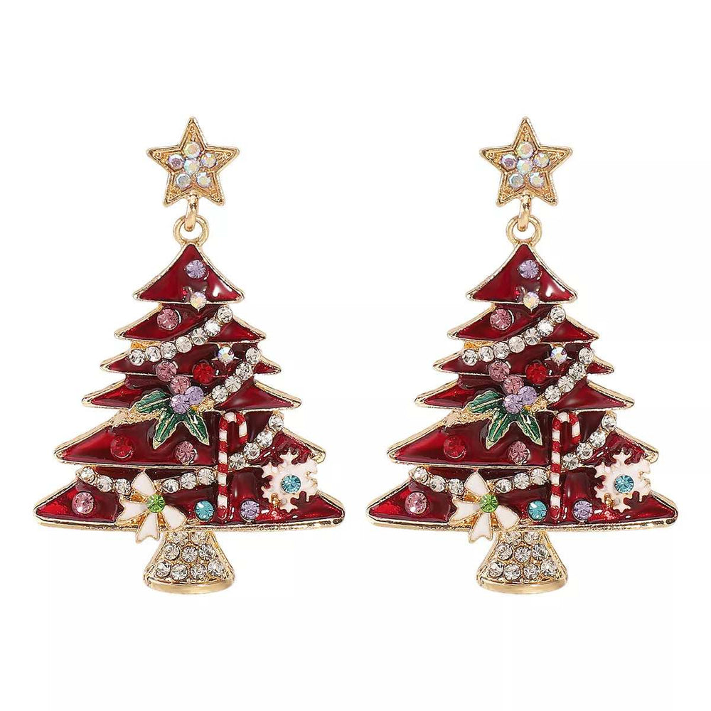 Christmas Tree Dangle Earrings - Trendsi - Flyclothing LLC