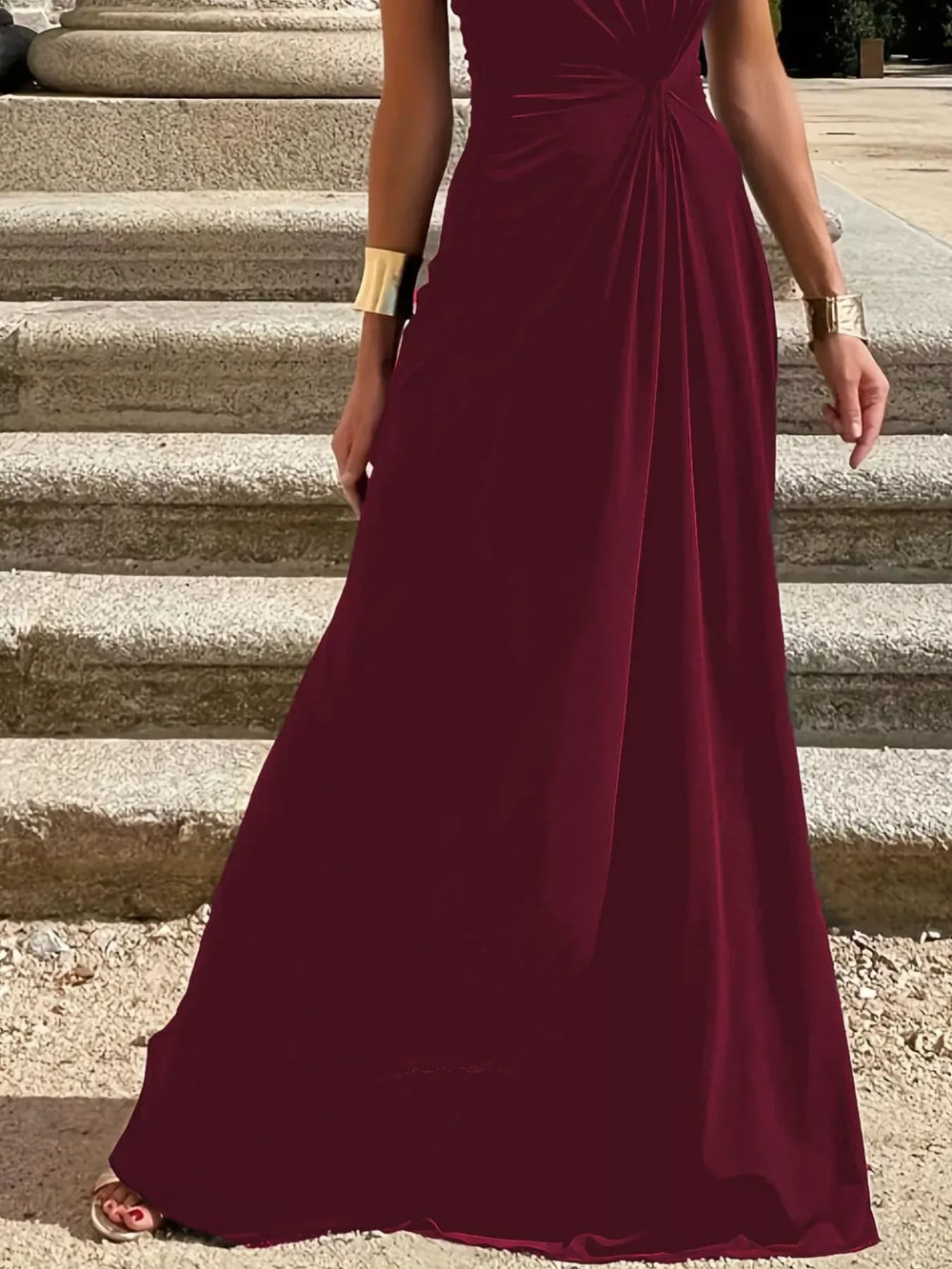 Twisted Round Neck Sleeveless Maxi Dress - Trendsi - Flyclothing LLC