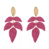 Rattan Woven Leaf Dangle Earrings - Trendsi - Flyclothing LLC