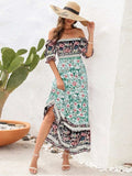 Floral Flounce Sleeve Midi Dress - Trendsi - Flyclothing LLC