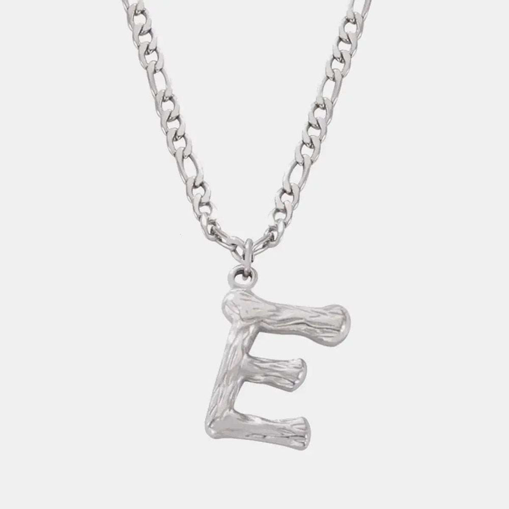 Titanium Steel Letter Pendant Necklace - Trendsi - Flyclothing LLC