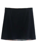 Printed Zip Mini Skirt - Trendsi - Flyclothing LLC