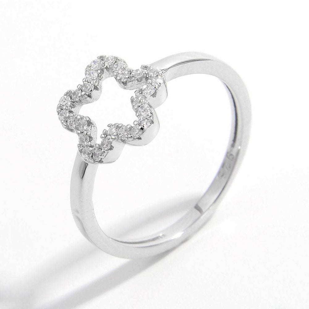 925 Sterling Silver Inlaid Zircon Ring - Trendsi - Flyclothing LLC