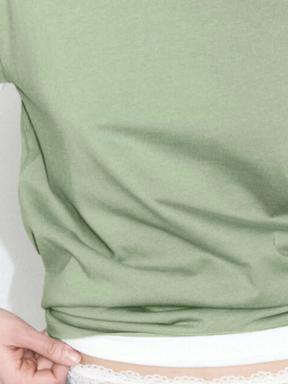 Plus Size Oversized Round Neck Short Sleeve T-Shirt - Trendsi - Flyclothing LLC