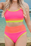 Color Block Scoop Neck Two-Piece Swim Set - Trendsi - Flyclothing LLC