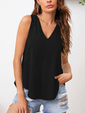 V-Neck Wide Strap Tank - Trendsi - Flyclothing LLC