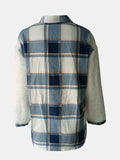 Fuzzy Button Up Long Sleeve Jacket - Trendsi - Flyclothing LLC