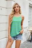 Contrast Striped Round Neck Cami - Trendsi - Flyclothing LLC