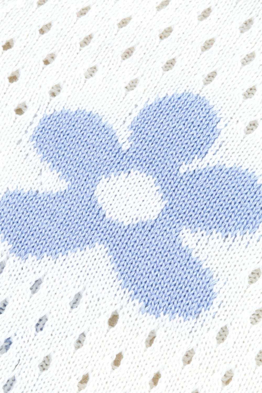 Flower Hollowed Out Button Down Long Sleeve Cardigan - Trendsi - Flyclothing LLC