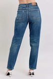 Judy Blue Full Size High Waisted Rigid Magic Non-destroy Straight Leg Jeans Plus Size - Trendsi - Flyclothing LLC