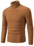 Men's Turtleneck Long Sleeve Ribbed Sweater - Trendsi - Flyclothing LLC