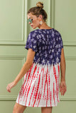 BiBi American Flag Theme Tee Dress - Trendsi - Flyclothing LLC