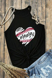 Heart Graphic Round Neck Tank - Trendsi - Flyclothing LLC