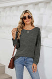 Round Neck Long Sleeve T-Shirt - Trendsi - Flyclothing LLC