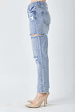 RISEN Distressed Slim Cropped Jeans - Trendsi - Flyclothing LLC