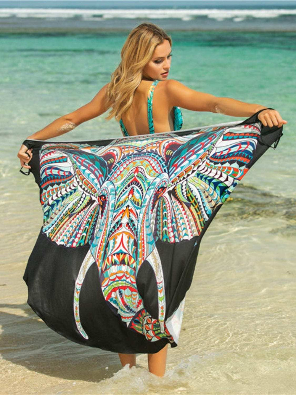 Printed Spaghetti Strap Cover Up - Trendsi - Flyclothing LLC