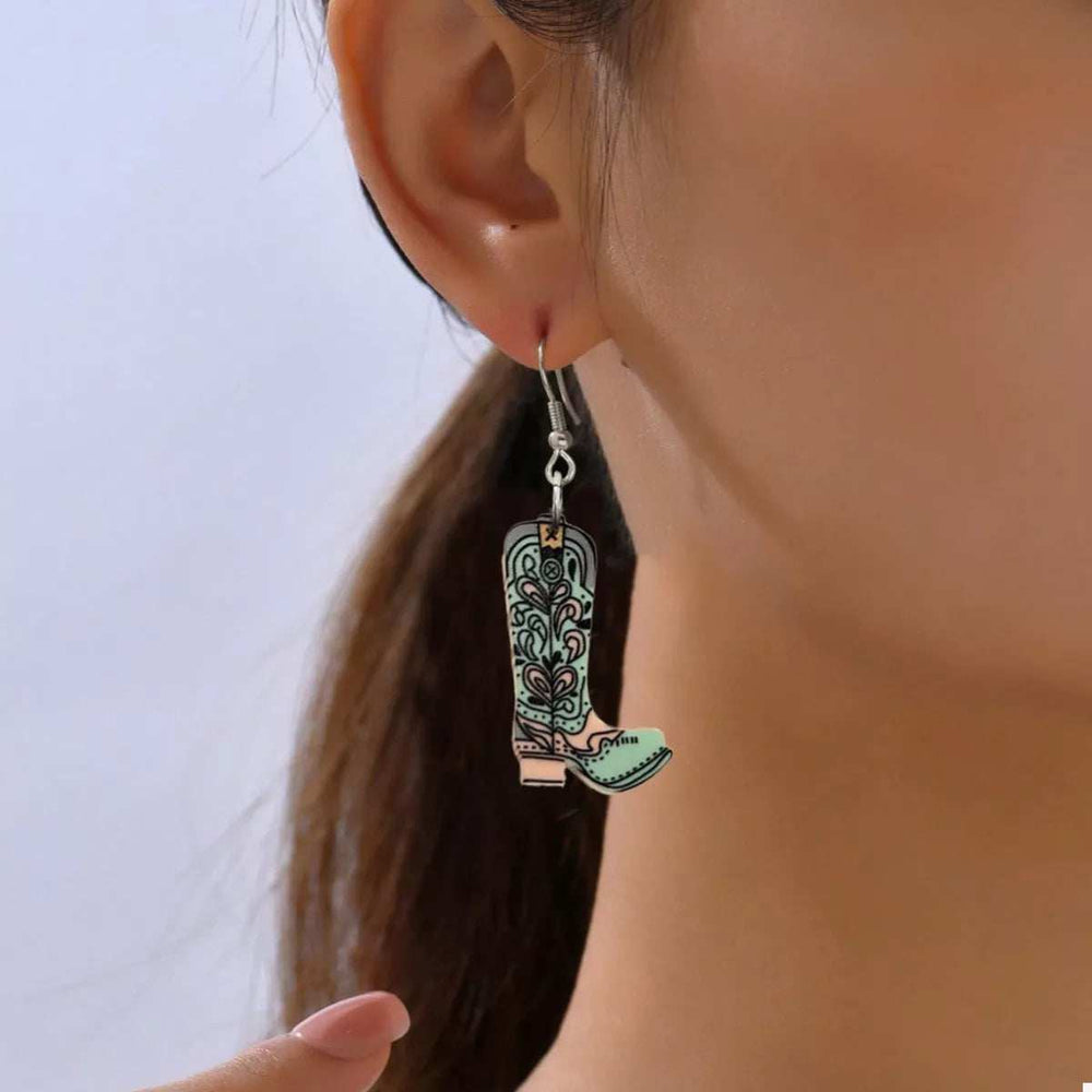 Western Boot Dangle Earrings - Trendsi - Flyclothing LLC