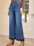 High Waist Wide Leg Washed Jeans - Trendsi - Flyclothing LLC