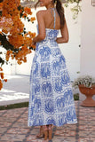 Printed Halter Neck Maxi Dress - Trendsi - Flyclothing LLC