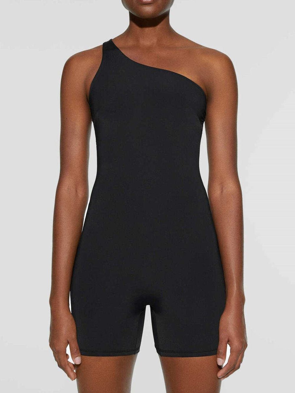 Single Shoulder Active Romper - Trendsi - Flyclothing LLC