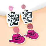 2 Pair Sequin Hat Dangle Earrings - Trendsi - Flyclothing LLC