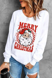 Santa Graphic Round Neck Long Sleeve Sweatshirt - Trendsi - Flyclothing LLC