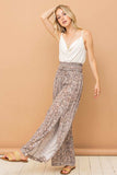 And The Why Printed Smocked Waist Slit Wide Leg Pants - Trendsi - Flyclothing LLC