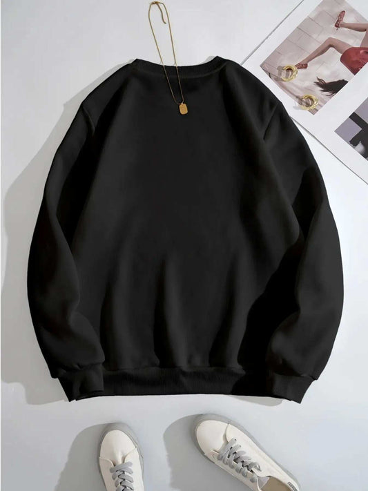 Skeleton Heart Round Neck Sweatshirt - Trendsi - Flyclothing LLC