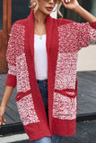 Contrast Trim Open Front Longline Cardigan - Trendsi - Flyclothing LLC