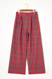 Plaid Wide-Leg Pants - Trendsi - Flyclothing LLC