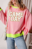 Letter Graphic Round Neck Long Sleeve Sweatshirt - Trendsi - Flyclothing LLC