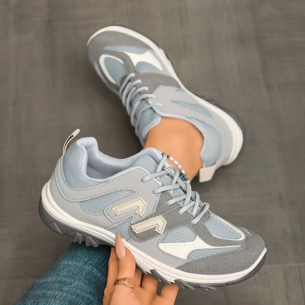 Contrast Lace Up Athletic - Trendsi - Flyclothing LLC